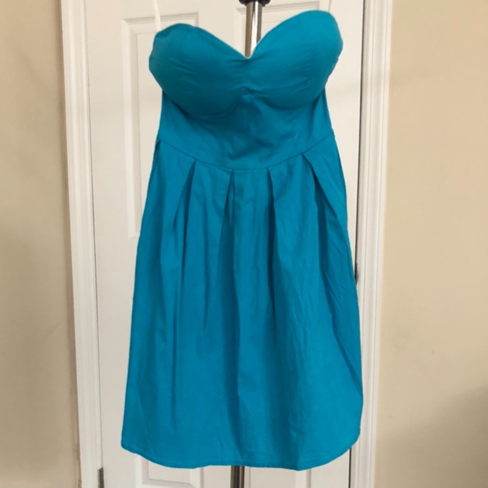 Turquoise tube top dress